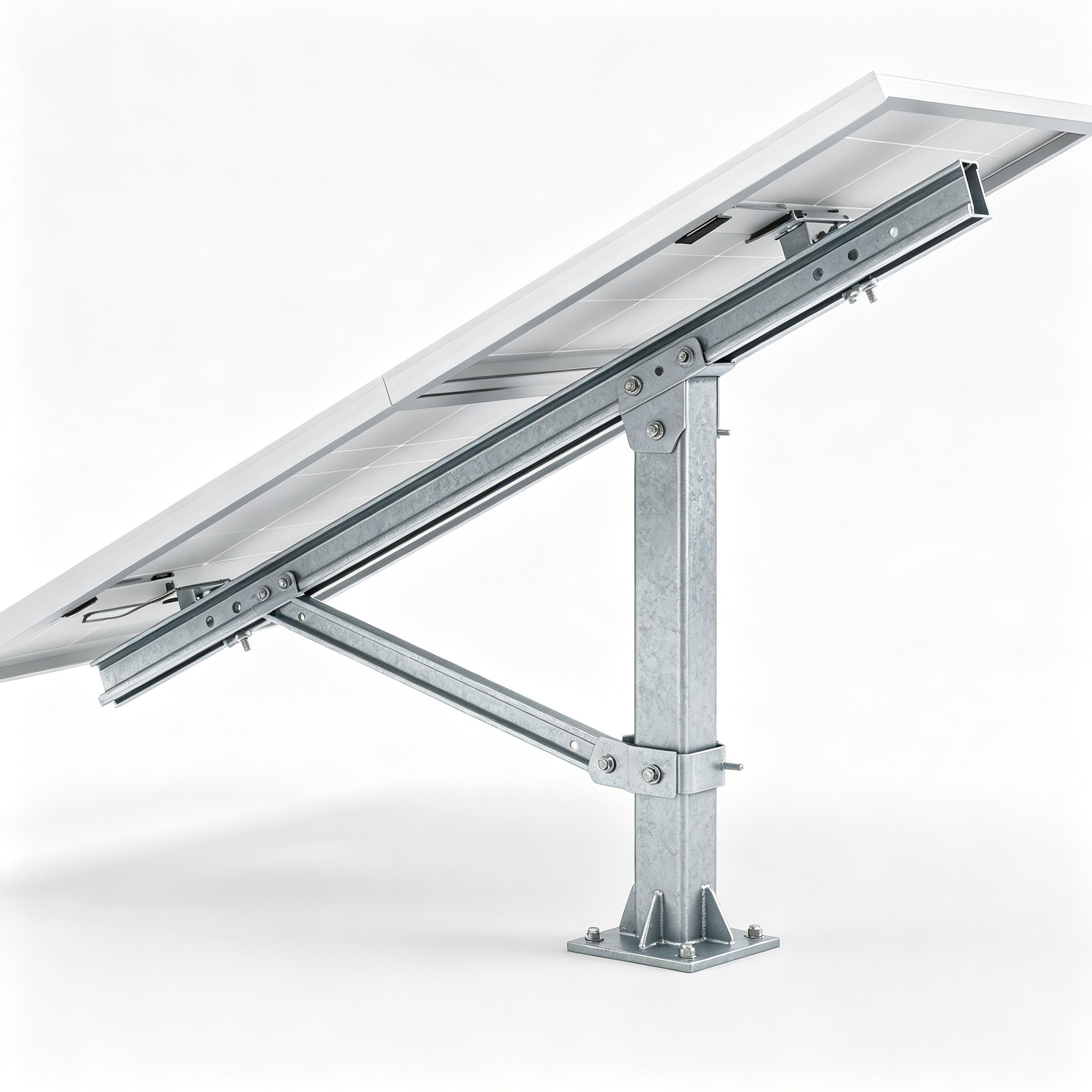 Hot-Dip Galvanized C-Steel Ground Mount — 热镀锌C型钢地面支架