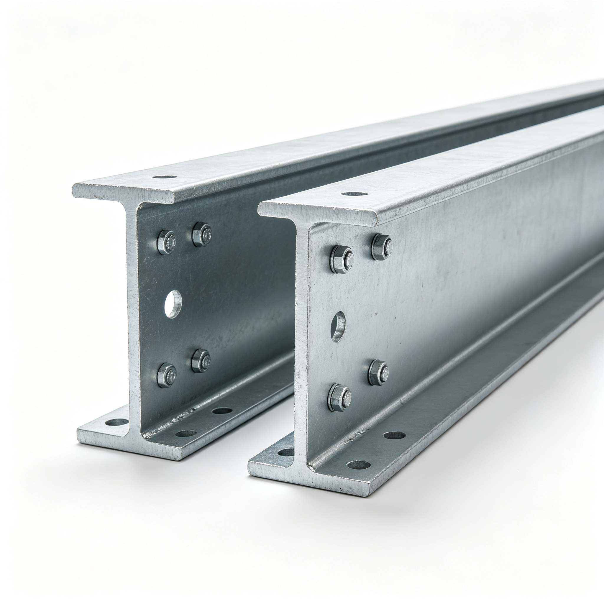 Home Fabricated primary steel beams for a mounting structure
