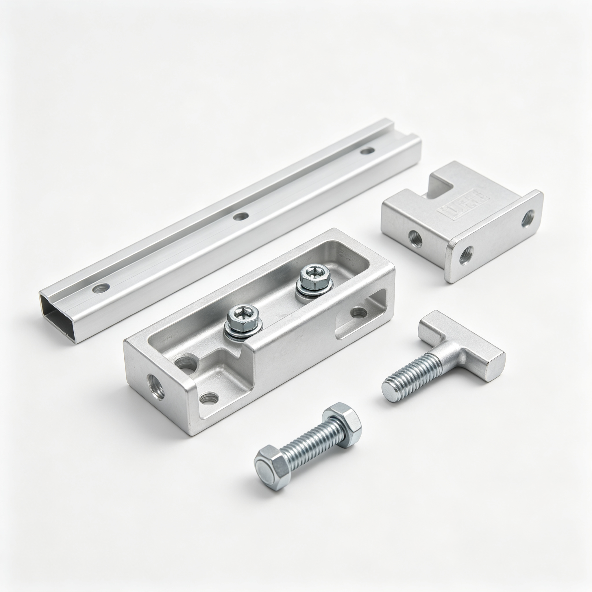 Home Mid and end clamp components grouped for mounting assembly